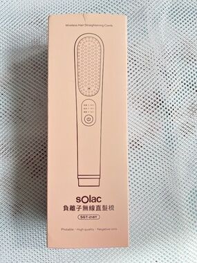 Solac Wireless Hair Straightening Comb New In Opened Box Pink